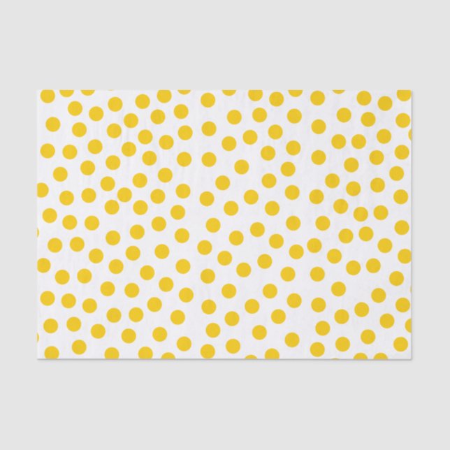 Yellow Polka Dots Tissue Paper (Front)