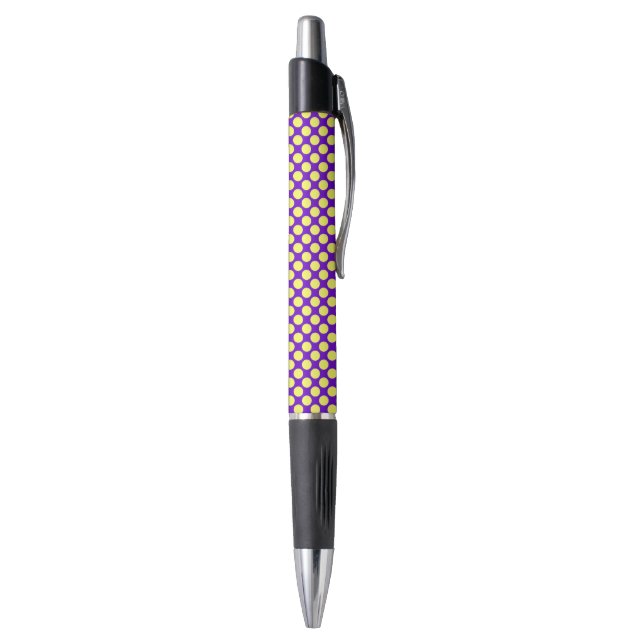 Yellow Polka Dots With Purple Background (Bottom (Vertical))