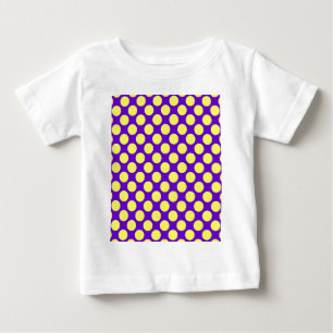 Yellow Polka Dots With Purple Background STaylor Baby T-Shirt