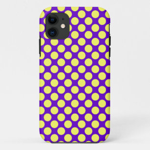 Yellow Polka Dots with Purple Background STaylor iPhone 11 Case