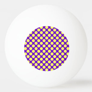Yellow Polka Dots with Purple Background STaylor Ping Pong Ball