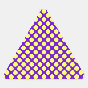 Yellow Polka Dots with Purple Background STaylor Triangle Sticker