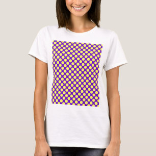 Yellow Polka Dots With Purple Background T-Shirt