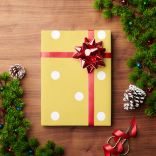 Yellow Polkadot Wrapping Paper