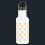 Yellow polkadots 532 ml water bottle<br><div class="desc">Yellow polkadots on white background</div>