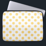 Yellow polkadots laptop sleeve<br><div class="desc">Yellow polkadots on white background</div>
