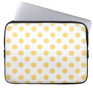 Yellow polkadots laptop sleeve