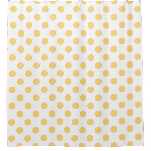 Yellow polkadots shower curtain (Front)