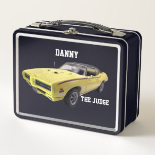 yellow Pontiac GTO - the Judge  Metal Lunch Box