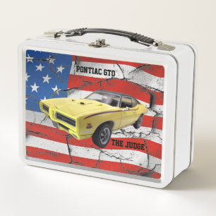 yellow Pontiac GTO - the Judge   Metal Lunch Box