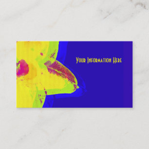 Yellow Pop Art Daffodil Business Cards