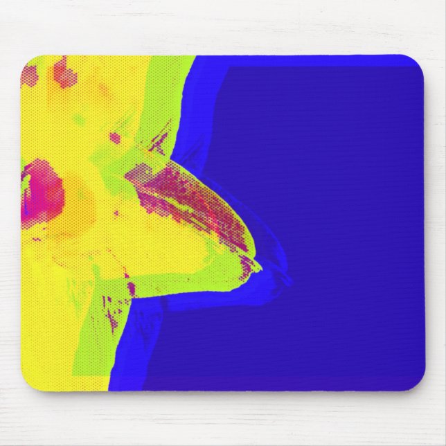 Yellow Pop Art Daffodil Mouse Pad (Front)