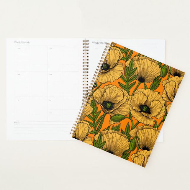 Yellow poppies planner (Display)