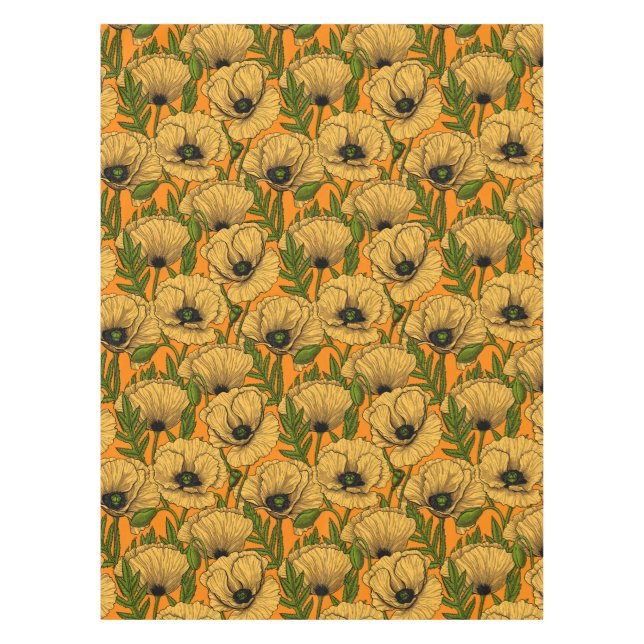 Yellow poppies tablecloth (Front)