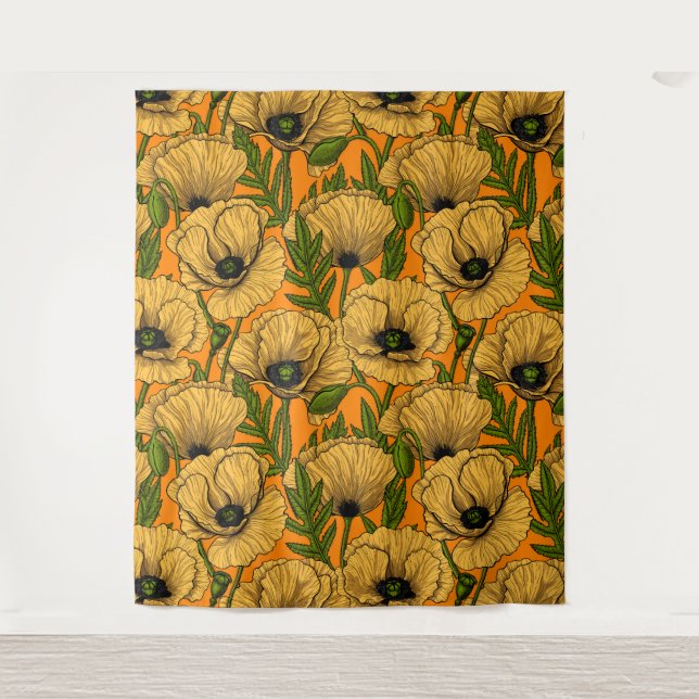 Yellow poppies tapestry (Front)
