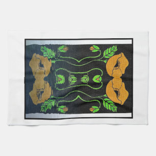 Yellow Poppies Tea Towel