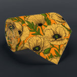 Yellow poppies tie<br><div class="desc">Vector pattern made of hand-drawn poppies.</div>