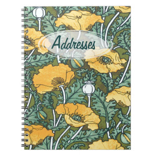 Yellow Poppy Address Notebook