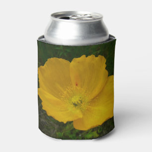 Yellow Poppy Can Cooler