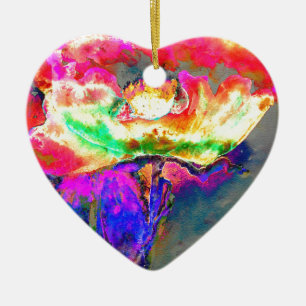 Yellow Poppy Ceramic Ornament