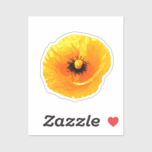 Yellow Poppy Custom Blank Floral Wedding Birthday