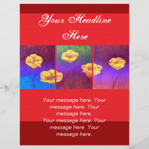 Yellow Poppy Flower Painting - Multi Flyer