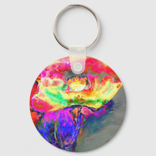 Yellow Poppy Key Ring