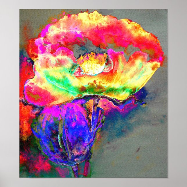 Yellow  Poppy Poster (Front)