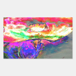 Yellow Poppy Rectangular Sticker
