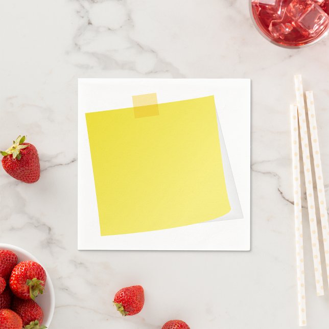 Yellow Post It Note Paper Napkins (Creator Uploaded)