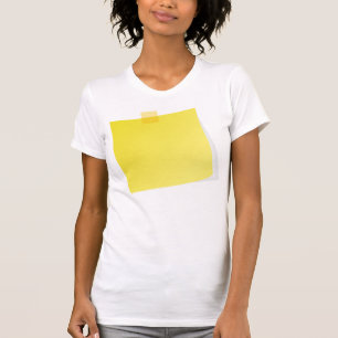 Yellow Post It Note Womens T-Shirt