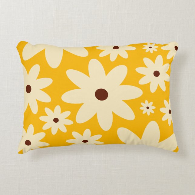 Yellow Posy Decorative Cushion (Front)