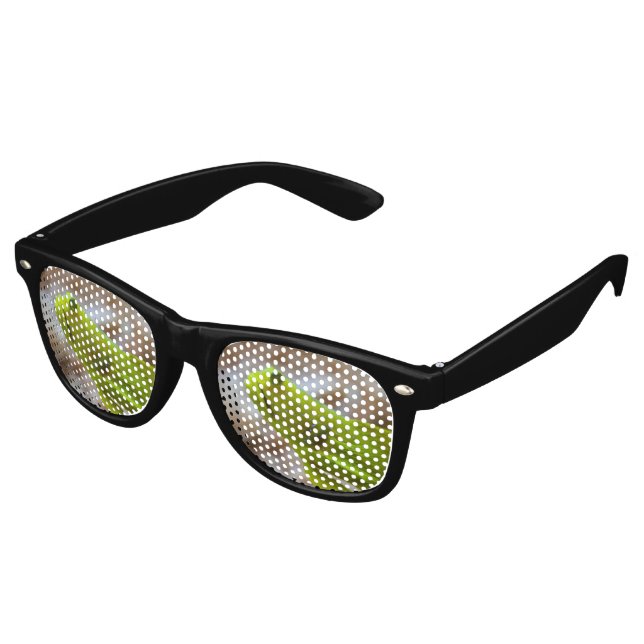 Yellow prawn-goby retro sunglasses (Angled)