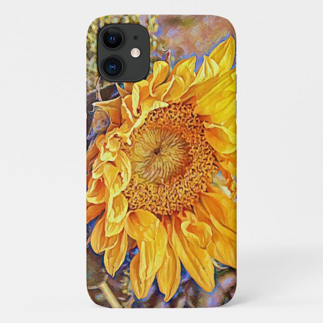 Yellow Pretty Sunflower Art Phone Case (Back)