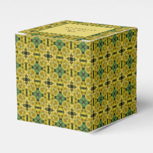 Yellow Primrose Flower Abstract Art Personalised Favour Box