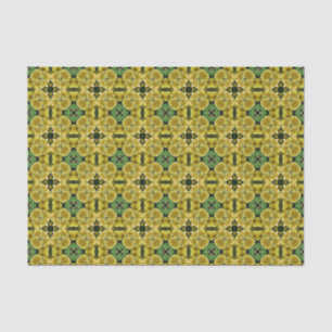 Yellow Primrose Flower Abstract Pattern Decoupage Tissue Paper