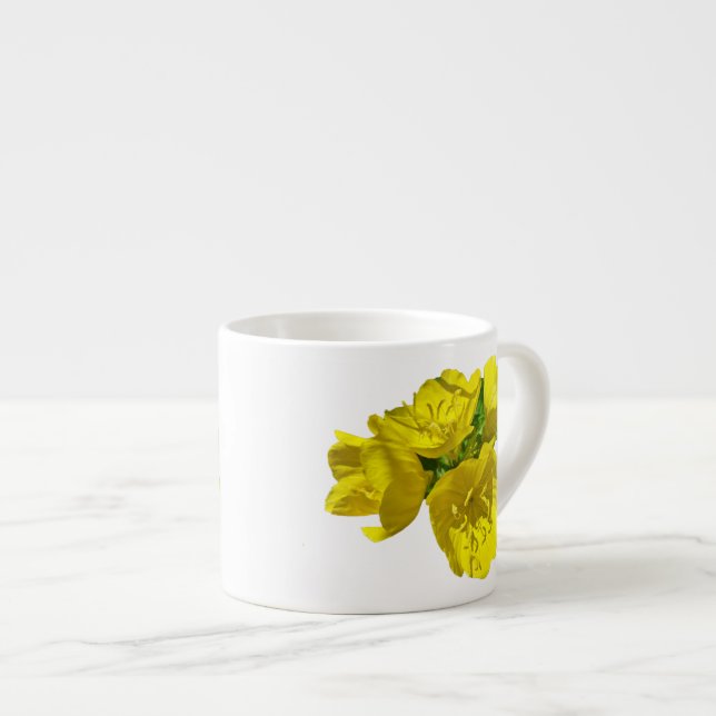 Yellow Primroses - Sundrops Espresso Cup (Front Right)