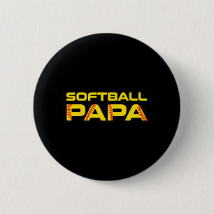 Yellow Print Softll Papa 6 Cm Round Badge