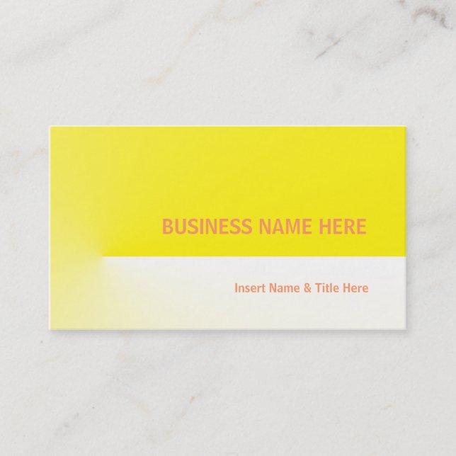 Yellow Pro Business Card (Front)