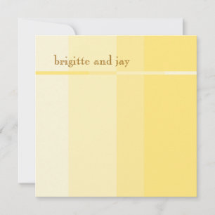 Yellow Progression Modern Wedding Invitation