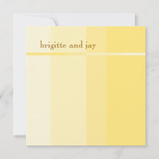 Yellow Progression Modern Wedding Invitation