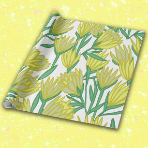 Yellow Protea Design Wrapping Paper