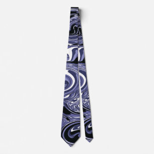 Yellow Psychadelic Marble Modern Minimalist Tie