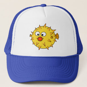 Yellow Puffer Fish Trucker Hat