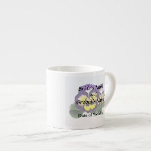 Yellow Purple and White Pansies Espresso Cup