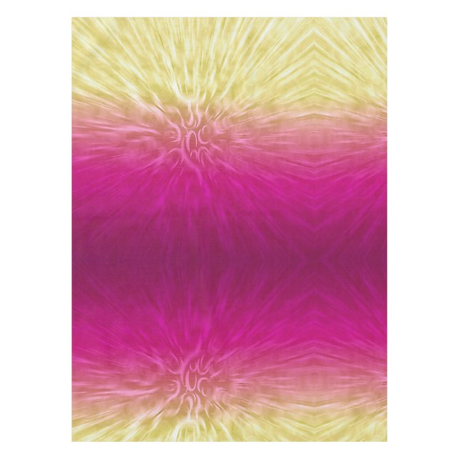 Yellow Purple Curves Tablecloth (Front)