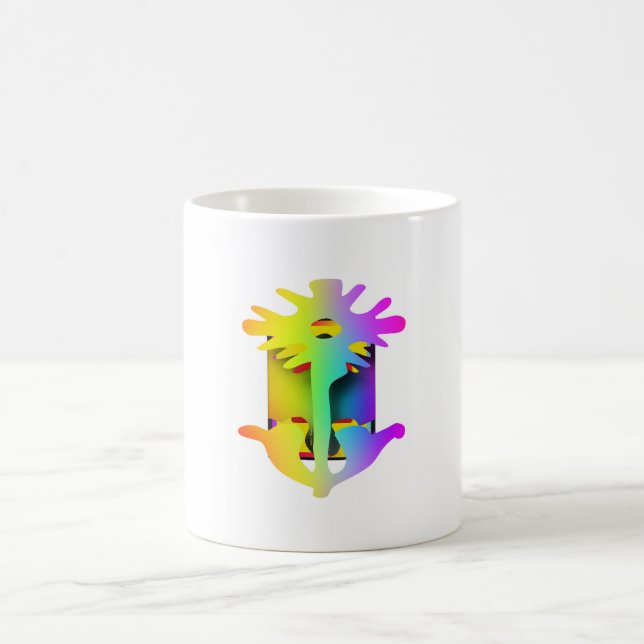 Yellow Purple Flower Mug (Center)