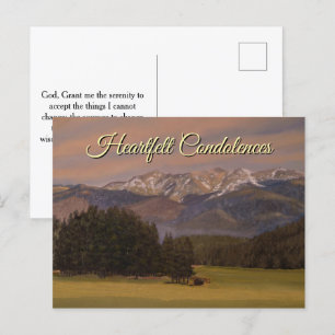 Yellow Purple Green In Loving Memory Card