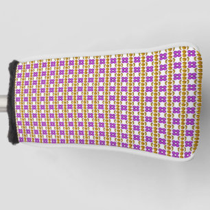 Yellow Purple Pattern Golf Head Cover