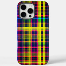 Yellow & Purple Plaid iPhone 16 Pro